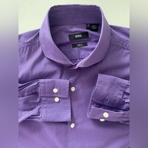 Hugo Boss - cotton blend purple dress shirt Size 42 (16.5”neck)